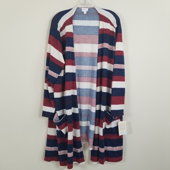 LuLaRoe Sweaters - Lularoe Caroline Striped Cardigan 2X NWT